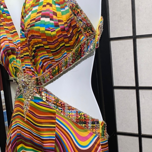 Tony Bowls Paris Flowing Floor Length Size 4 - Picture 6 of 14